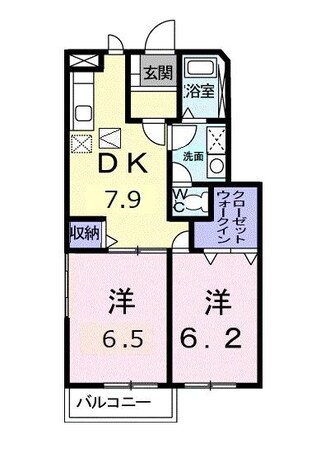 ヴィラ　なのはな　Ａの物件間取画像